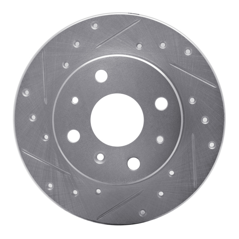 Picture of R1 88-92 Daihatsu CHARADE Front Right Drilled & Slotted Silver Brake Rotor