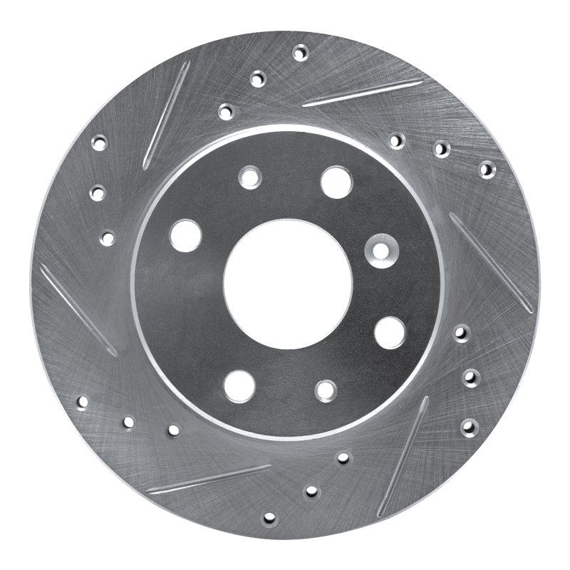 Picture of R1 88-92 Daihatsu CHARADE Front Left Drilled & Slotted Silver Brake Rotor