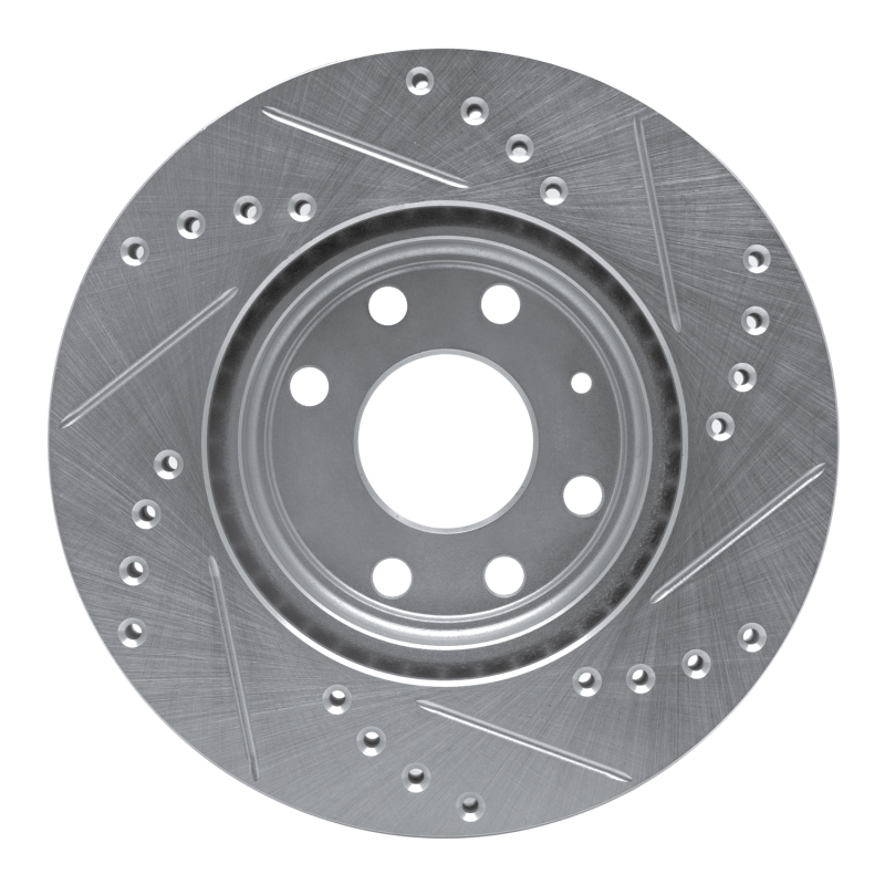 Picture of R1 00-02 Daewoo Nubira Front Left Drilled & Slotted Silver Brake Rotor