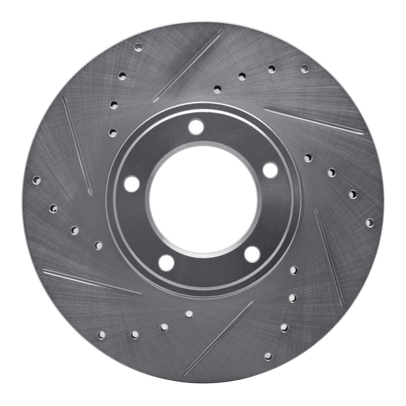 Picture of R1 71-97 Jaguar XJ12 Front Left Drilled & Slotted Silver Brake Rotor