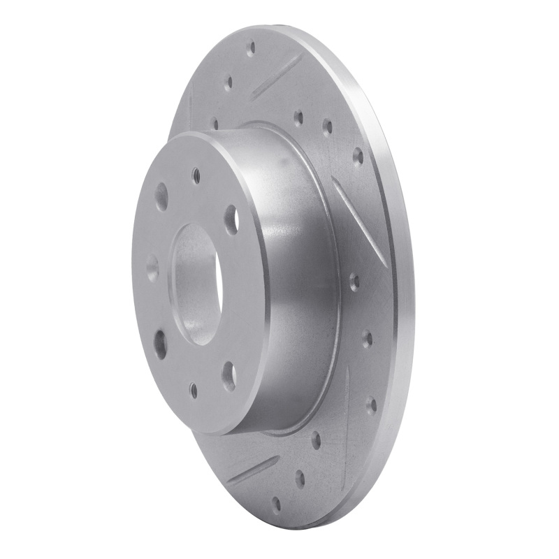 Picture of R1 88-92 Daihatsu CHARADE Front Right Drilled & Slotted Silver Brake Rotor