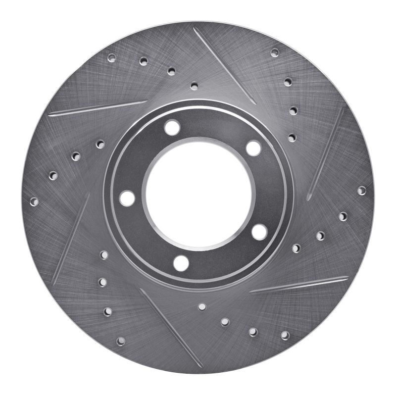 Picture of R1 71-97 Jaguar XJS Front Right Drilled & Slotted Silver Brake Rotor