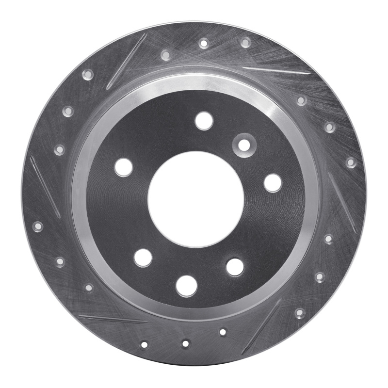 Picture of R1 86-89 Jaguar XJ6 Rear Left Drilled & Slotted Silver Brake Rotor