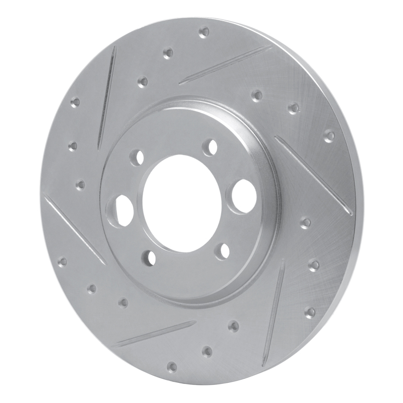 Picture of R1 62-87 Jaguar XKE Rear Left Drilled & Slotted Silver Brake Rotor