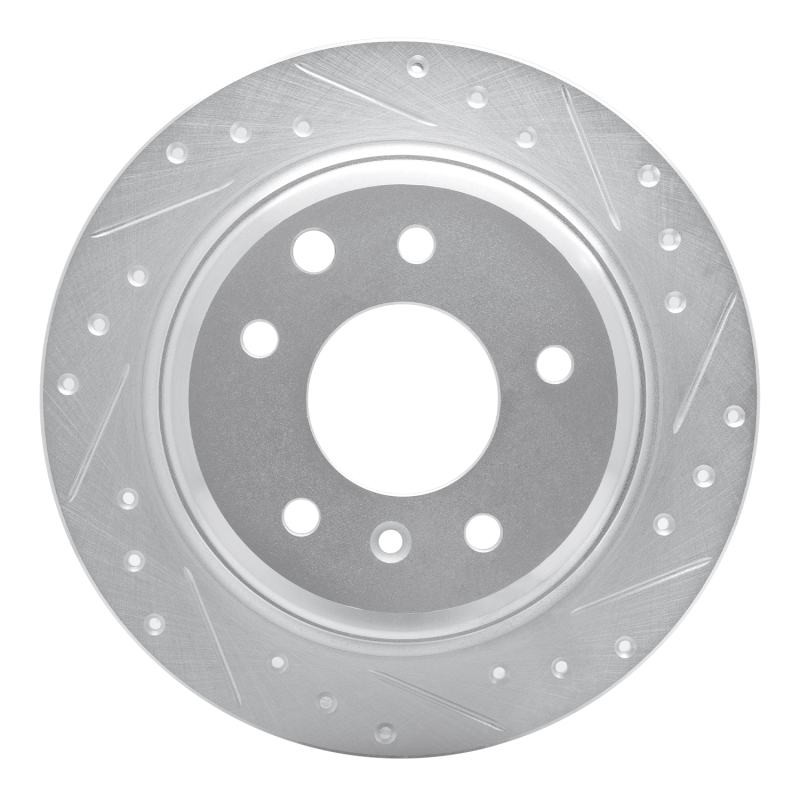 Picture of R1 90-95 Jaguar XJ12 Rear Right Drilled & Slotted Silver Brake Rotor