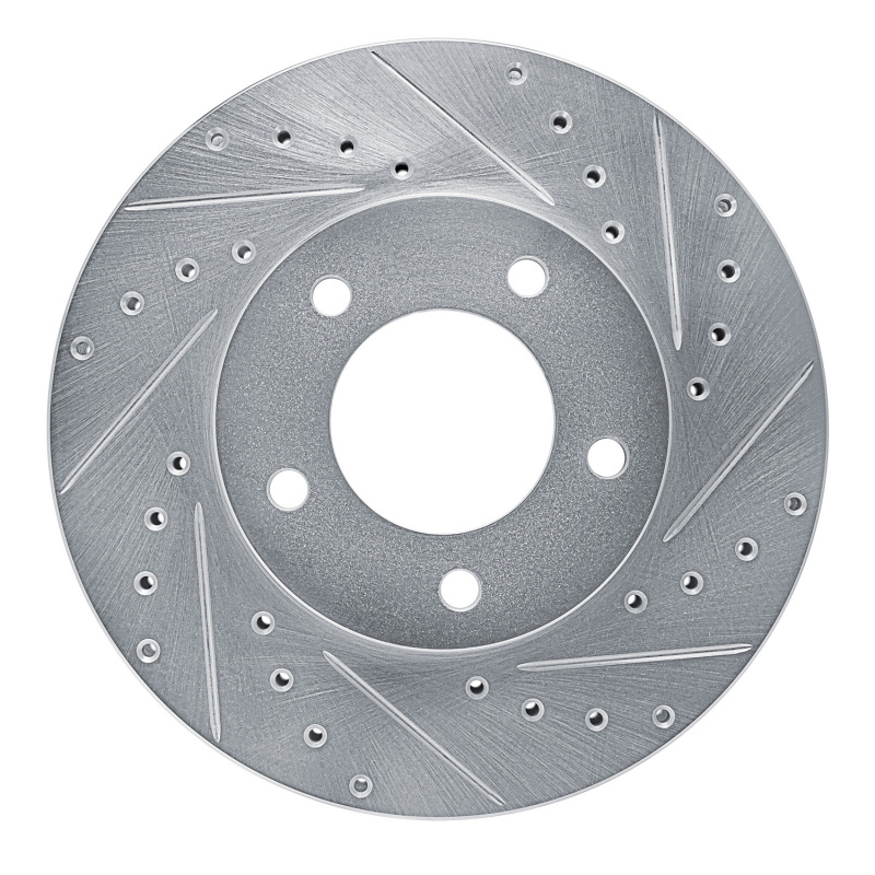 Picture of R1 93-94 Jaguar XJ12 Front Right Drilled & Slotted Silver Brake Rotor