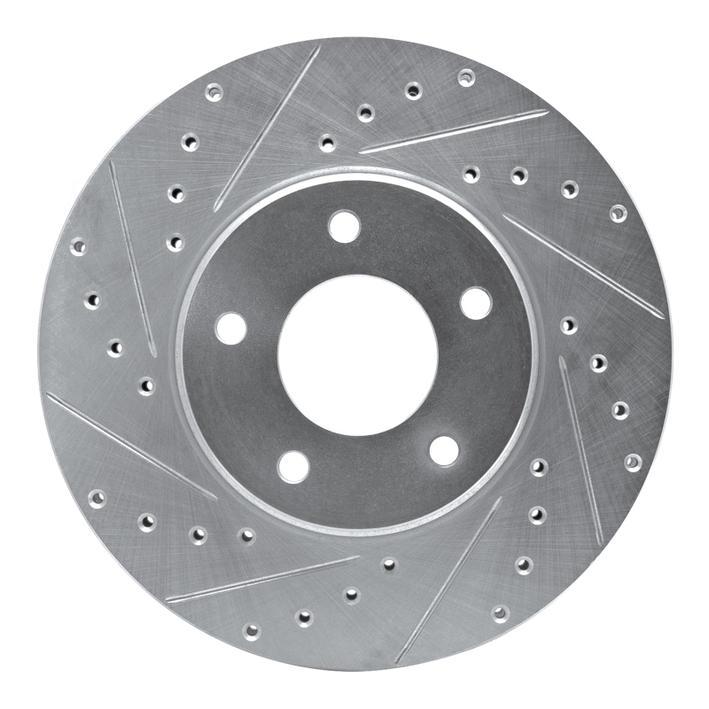 Picture of R1 97-03 Jaguar XJ8 Front Left Drilled & Slotted Silver Brake Rotor