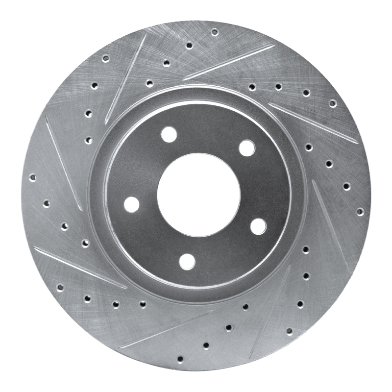 Picture of R1 98-06 Jaguar XJR Front Left Drilled & Slotted Silver Brake Rotor