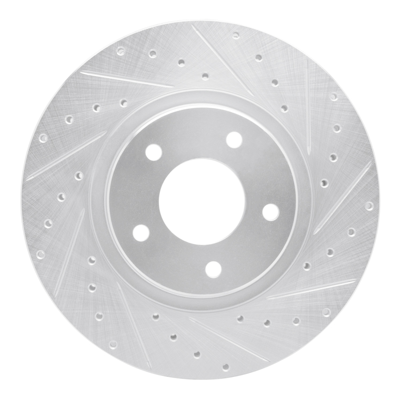 Picture of R1 98-06 Jaguar XJR Front Right Drilled & Slotted Silver Brake Rotor