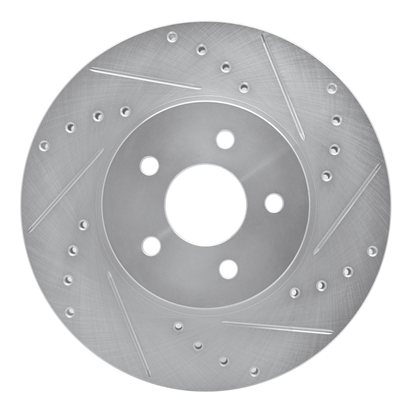 Picture of R1 01-08 Ford Mondeo (Mexico) Front Right Drilled & Slotted Silver Brake Rotor