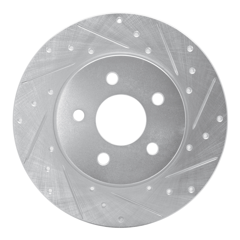Picture of R1 01-08 Ford Mondeo (Mexico) Rear Right Drilled & Slotted Silver Brake Rotor