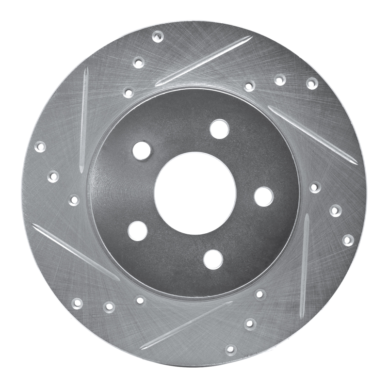 Picture of R1 01-08 Ford Mondeo (Mexico) Rear Left Drilled & Slotted Silver Brake Rotor