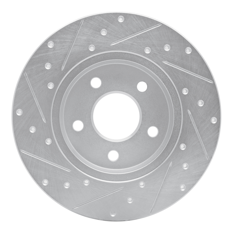 Picture of R1 01-08 Ford Mondeo (Mexico) Rear Right Drilled & Slotted Silver Brake Rotor