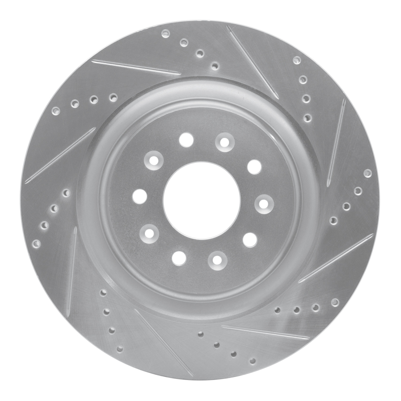 Picture of R1 00-06 Jaguar XJR Front Right Drilled & Slotted Silver Brake Rotor