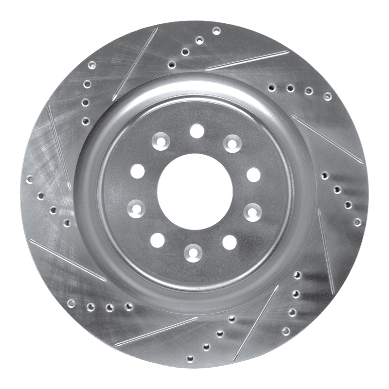 Picture of R1 00-06 Jaguar XJR Front Left Drilled & Slotted Silver Brake Rotor