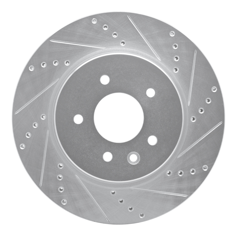 Picture of R1 00-06 Jaguar XJR Rear Right Drilled & Slotted Silver Brake Rotor