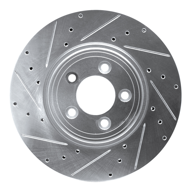 Picture of R1 06-10 Jaguar XF Front Left Drilled & Slotted Silver Brake Rotor