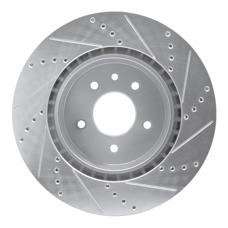 Picture of R1 00-06 Jaguar XKR Rear Left Drilled & Slotted Silver Brake Rotor
