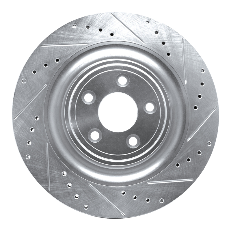 Picture of R1 08-09 Jaguar XKR Right Rear Drilled & Slotted Silver Brake Rotor