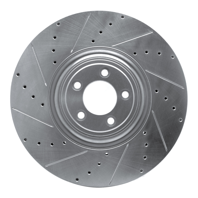 Picture of R1 10-24 Jaguar XF Front Left Drilled & Slotted Silver Brake Rotor
