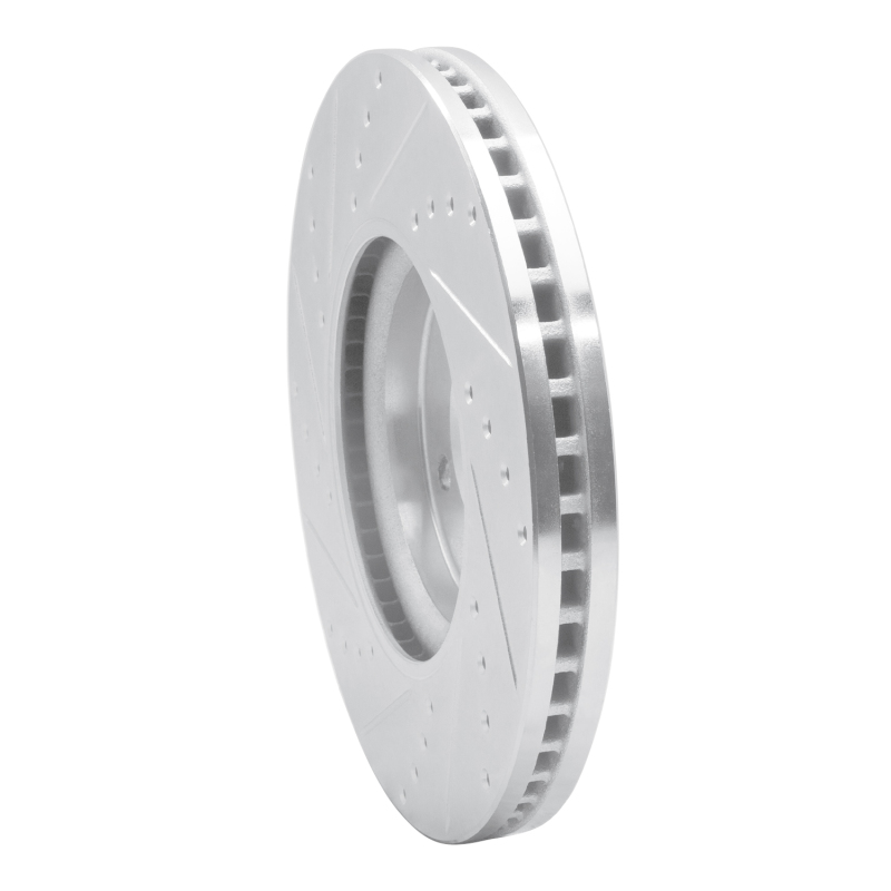 Picture of R1 06-08 Jaguar S-Type Front Right Drilled & Slotted Silver Brake Rotor