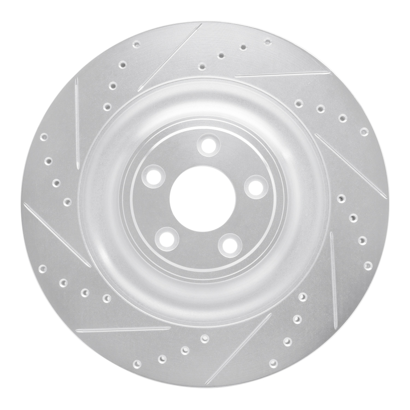 Picture of R1 10-24 Jaguar XFR Rear Left Drilled & Slotted Silver Brake Rotor