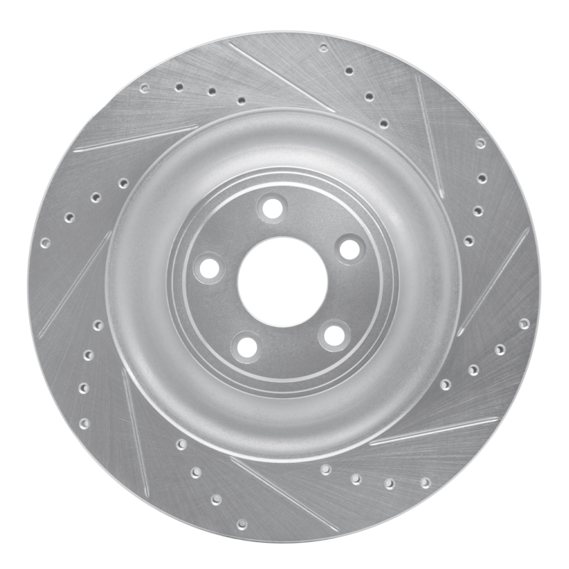 Picture of R1 10-24 Jaguar XF Rear Right Drilled & Slotted Silver Brake Rotor