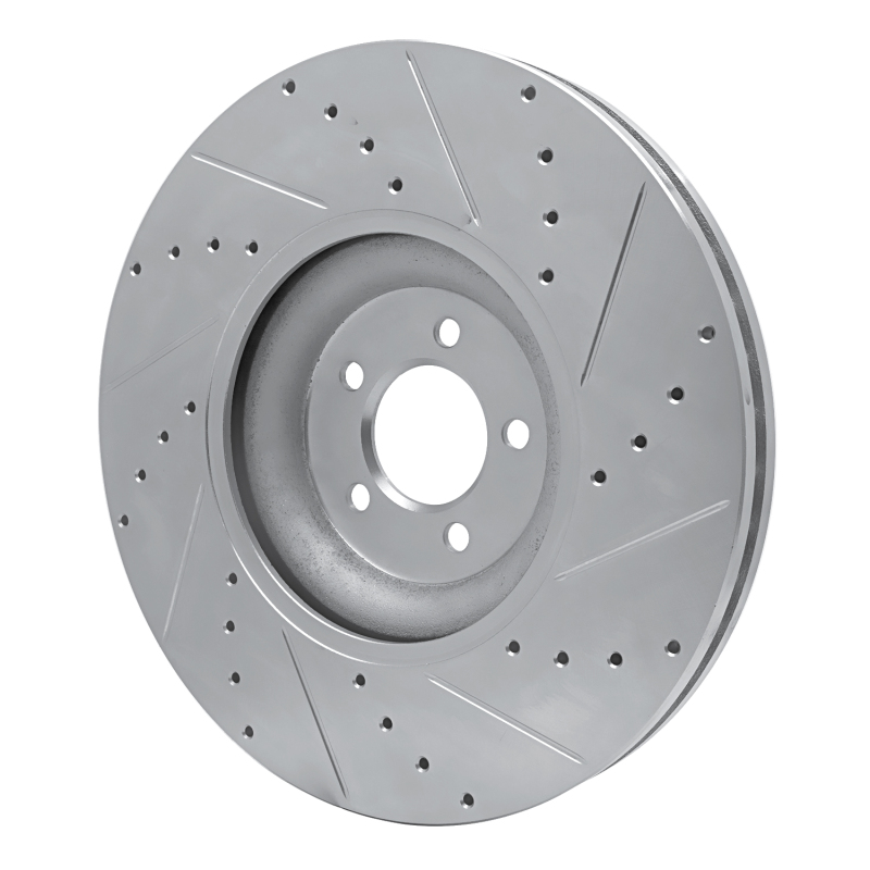 Picture of R1 10-24 Jaguar XF Front Left Drilled & Slotted Silver Brake Rotor