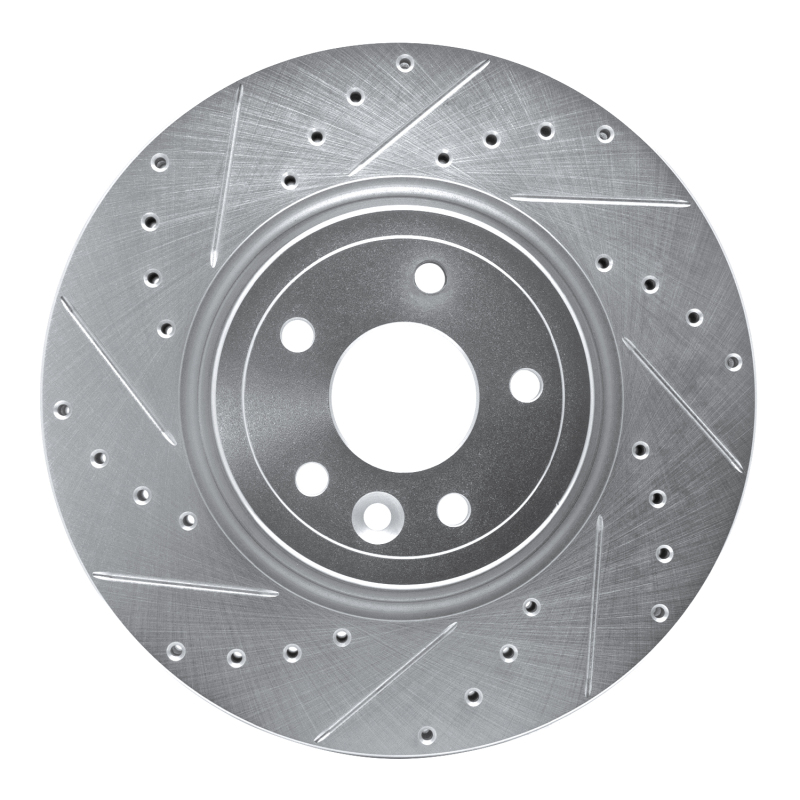 Picture of R1 17-20 Jaguar XF Front Left Drilled & Slotted Silver Brake Rotor