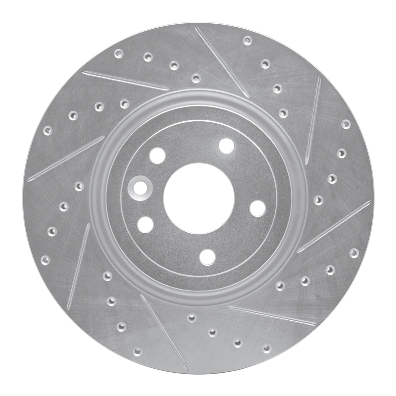 Picture of R1 17-20 Jaguar XF Front Right Drilled & Slotted Silver Brake Rotor
