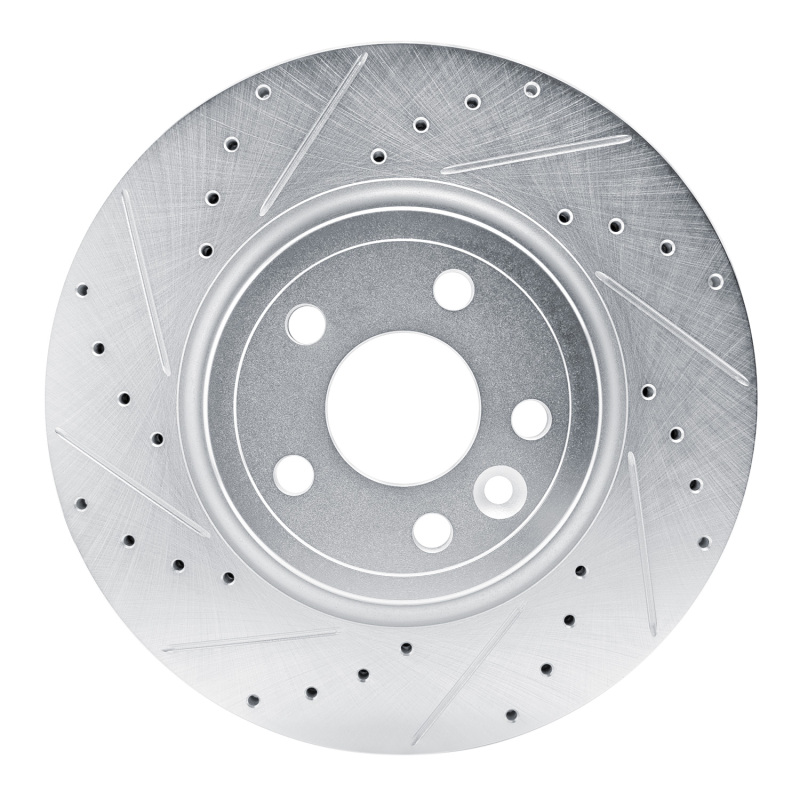 Picture of R1 17-19 Jaguar F-Pace Front Left Drilled & Slotted Silver Brake Rotor