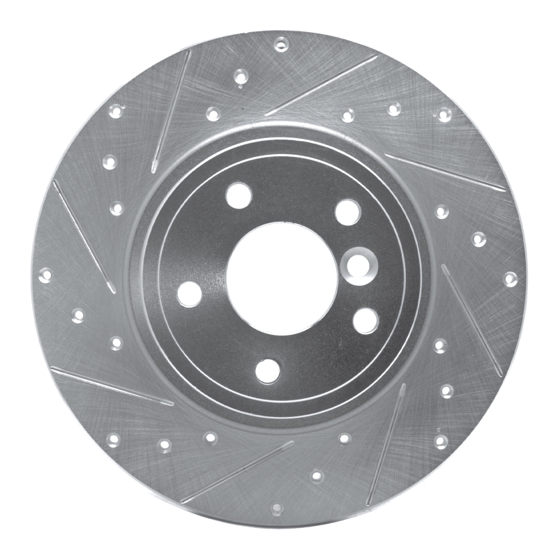 Picture of R1 17-19 Jaguar XE Rear Left Drilled & Slotted Silver Brake Rotor
