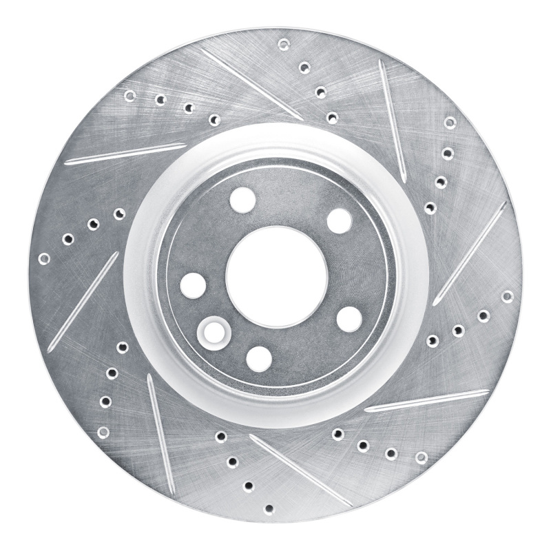 Picture of R1 20-20 Jaguar F-Pace Front Right Drilled & Slotted Silver Brake Rotor