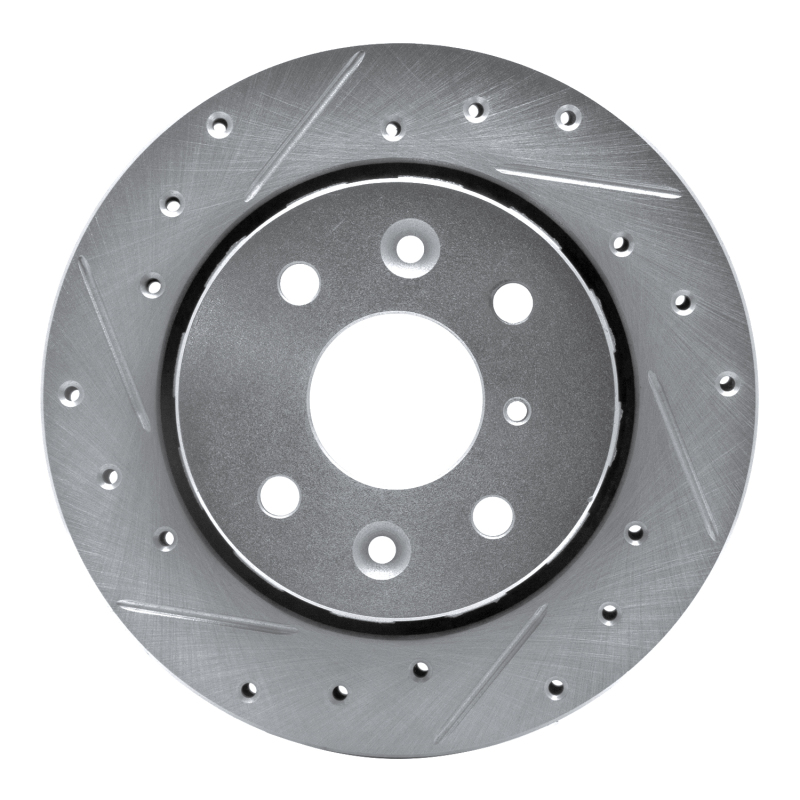 Picture of R1 94-00 Kia SPECTRA Front Left Drilled & Slotted Silver Brake Rotor