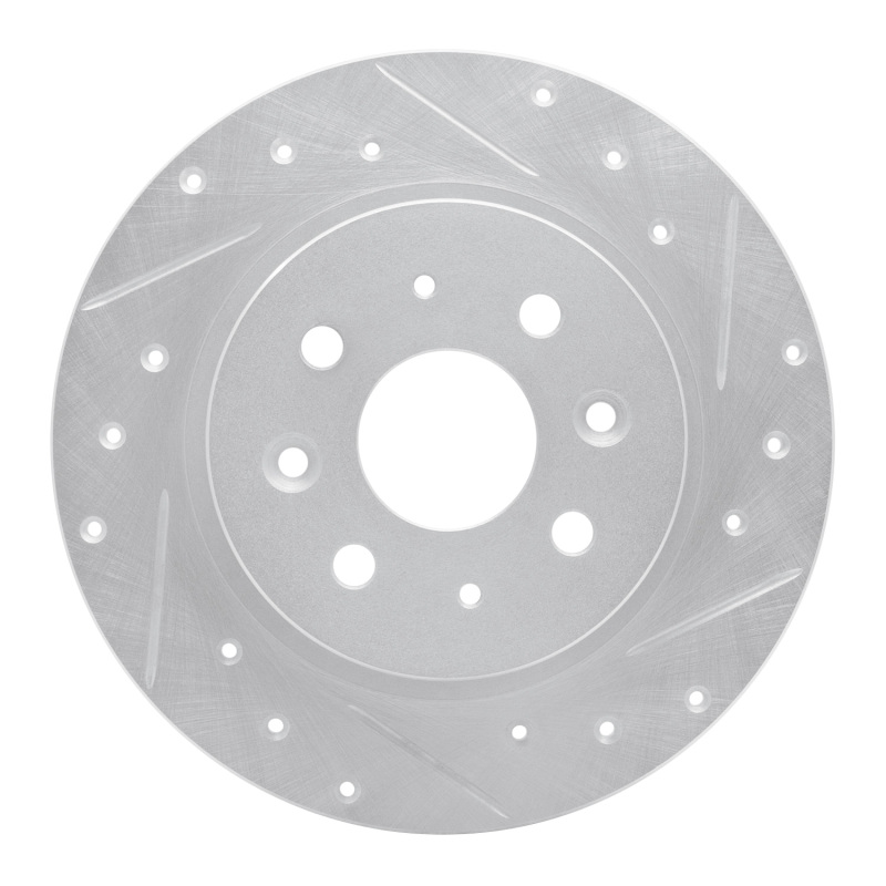 Picture of R1 98-03 Kia SEPHIA Rear Right Drilled & Slotted Silver Brake Rotor