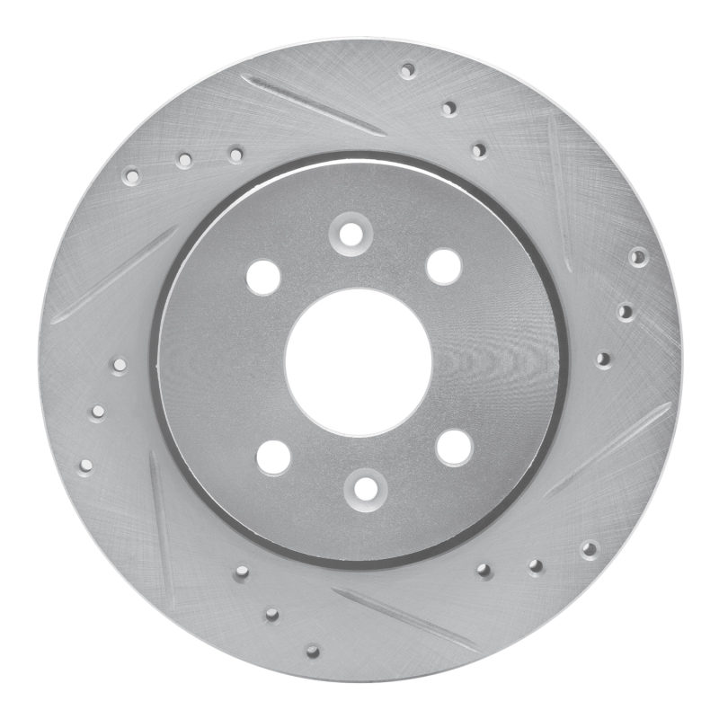 Picture of R1 01-03 Kia SPECTRA Front Right Drilled & Slotted Silver Brake Rotor