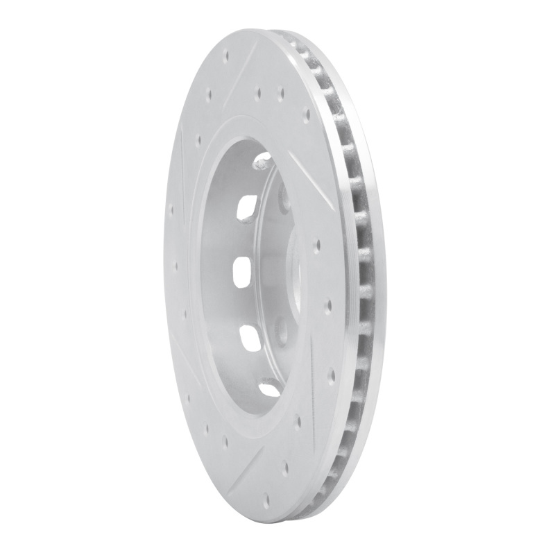 Picture of R1 94-00 Kia SPECTRA Front Right Drilled & Slotted Silver Brake Rotor