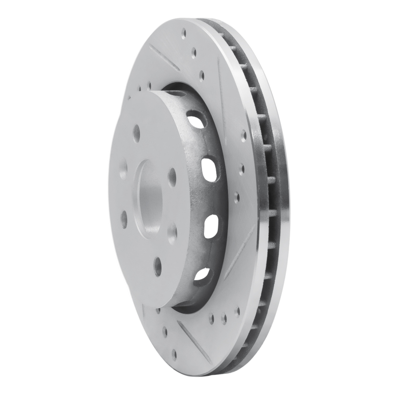 Picture of R1 01-03 Kia SPECTRA Front Right Drilled & Slotted Silver Brake Rotor