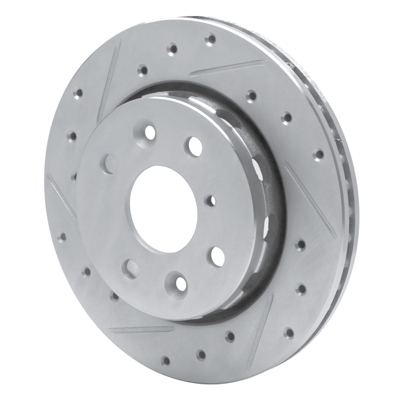 Picture of R1 94-00 Kia SPECTRA Front Left Drilled & Slotted Silver Brake Rotor