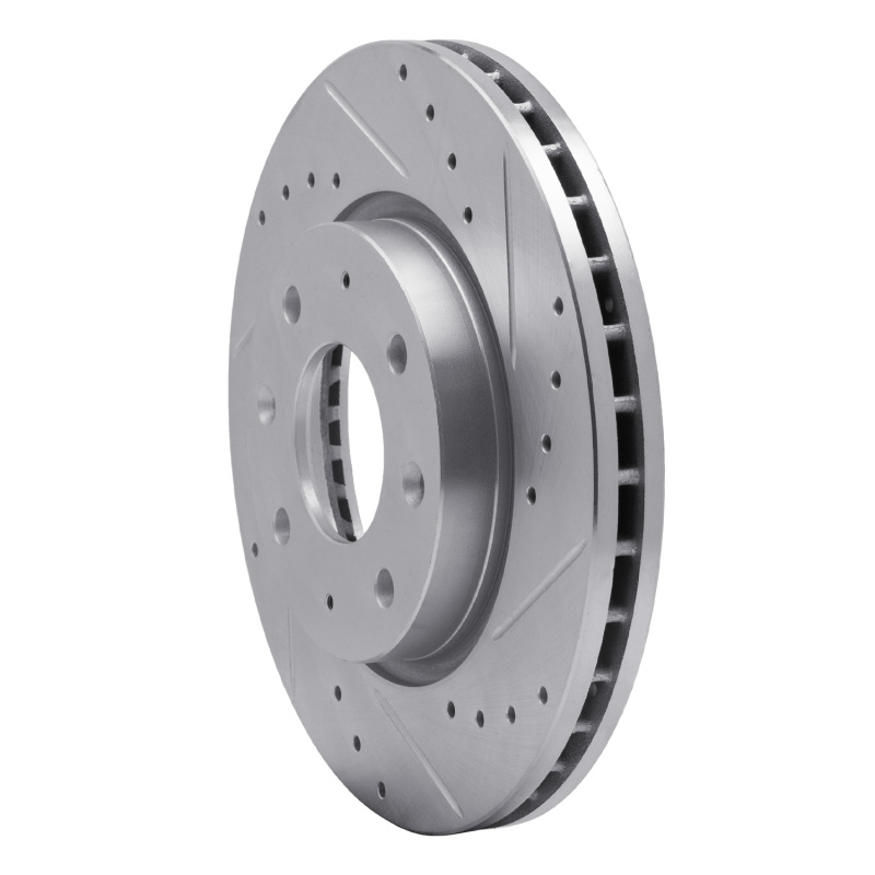 Picture of R1 04-09 Kia SPECTRA Front Right Drilled & Slotted Silver Brake Rotor