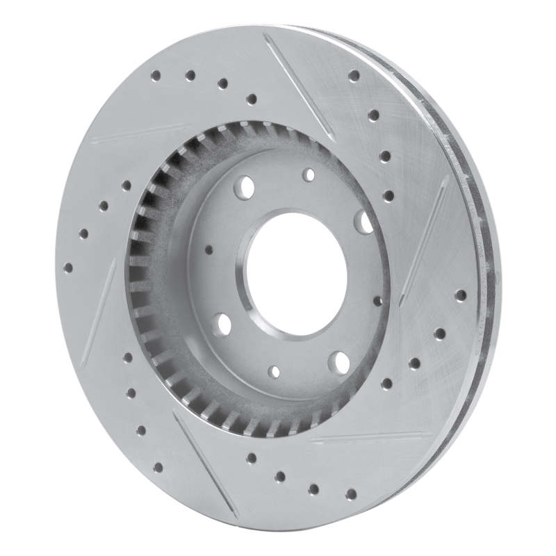 Picture of R1 04-09 Kia SPECTRA5 Front Left Drilled & Slotted Silver Brake Rotor