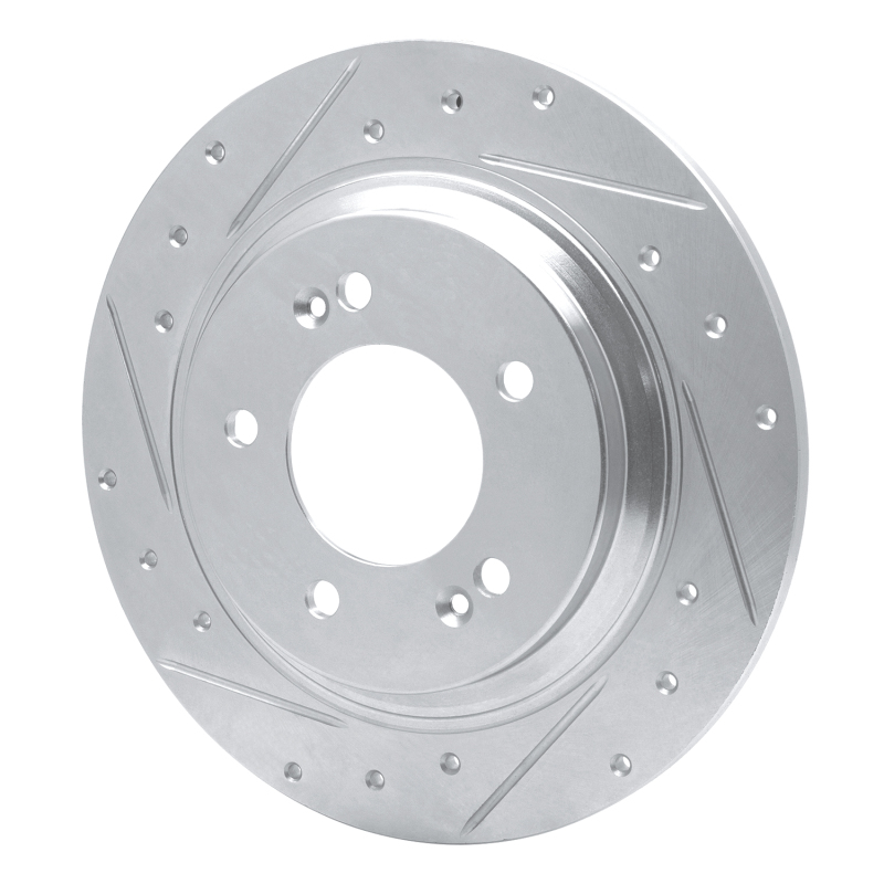 Picture of R1 13-25 Hyundai SONATA Rear Left Drilled & Slotted Silver Brake Rotor