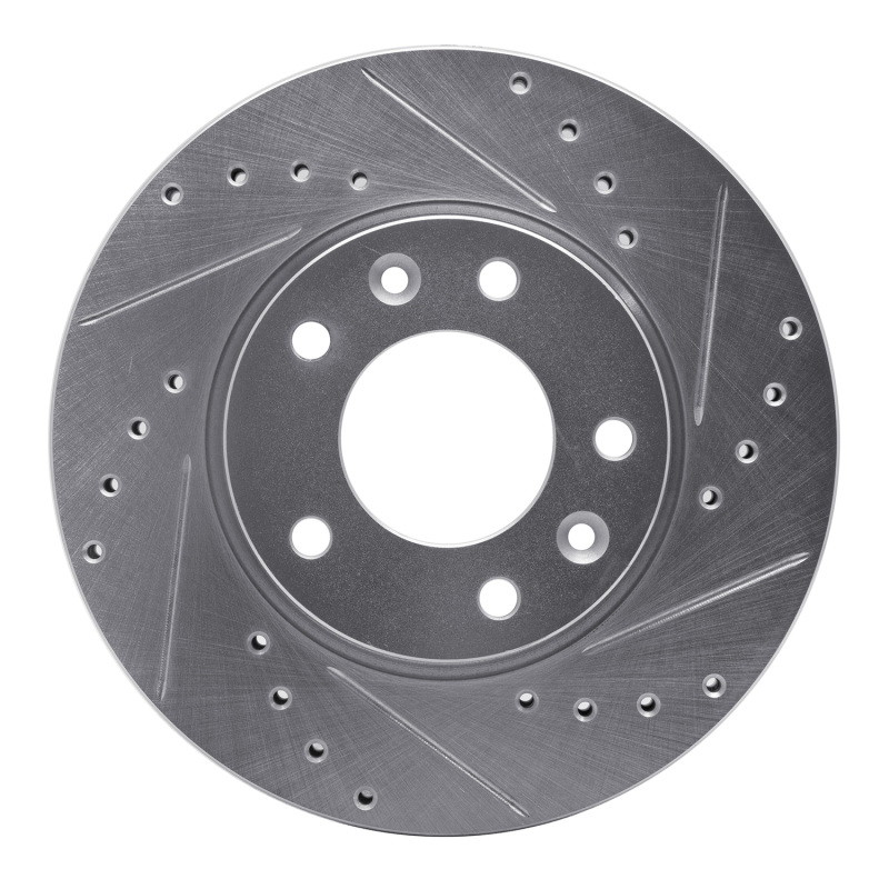 Picture of R1 02-02 Kia SEDONA Front Right Drilled & Slotted Silver Brake Rotor
