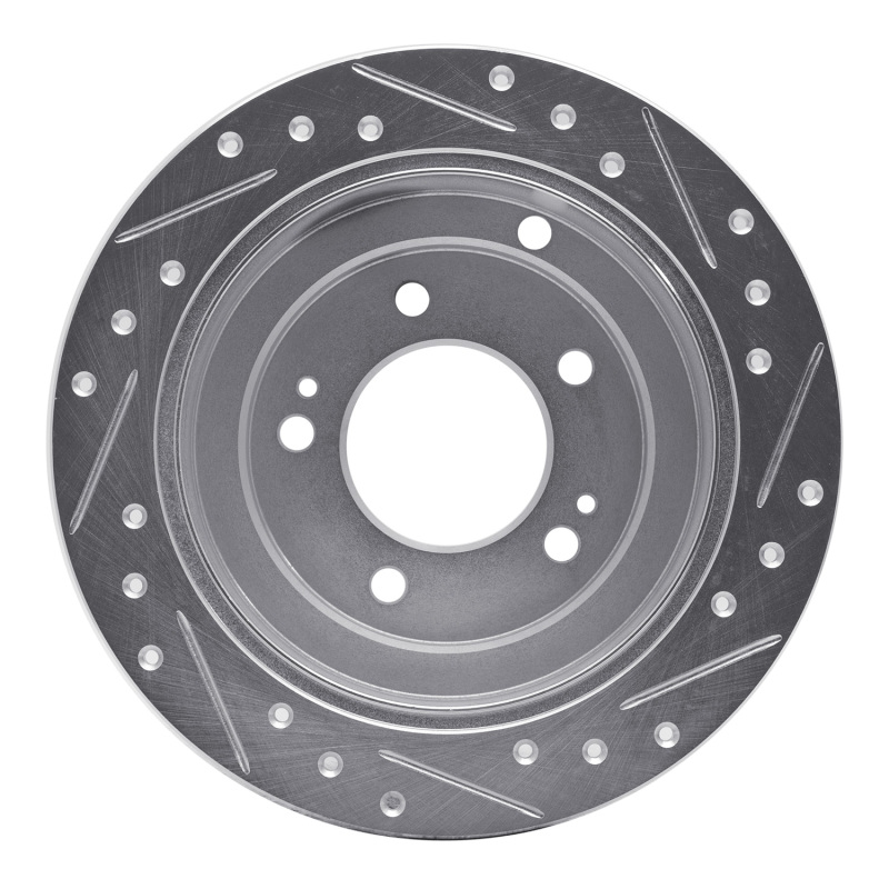 Picture of R1 04-06 Kia AMANTI Rear Left Drilled & Slotted Silver Brake Rotor