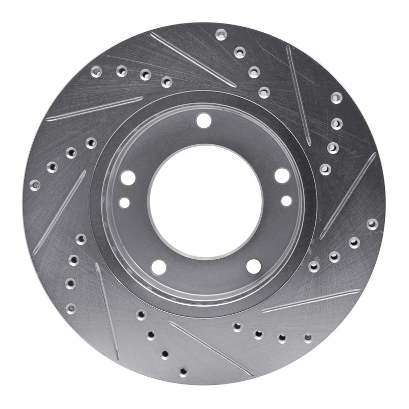 Picture of R1 03-06 Kia SORENTO Front Left Drilled & Slotted Silver Brake Rotor