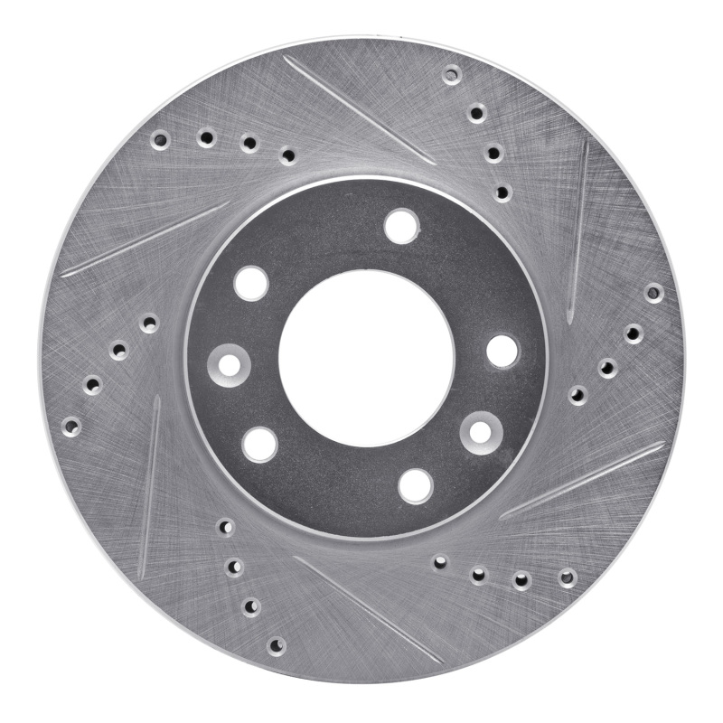 Picture of R1 03-05 Kia SEDONA Front Right Drilled & Slotted Silver Brake Rotor