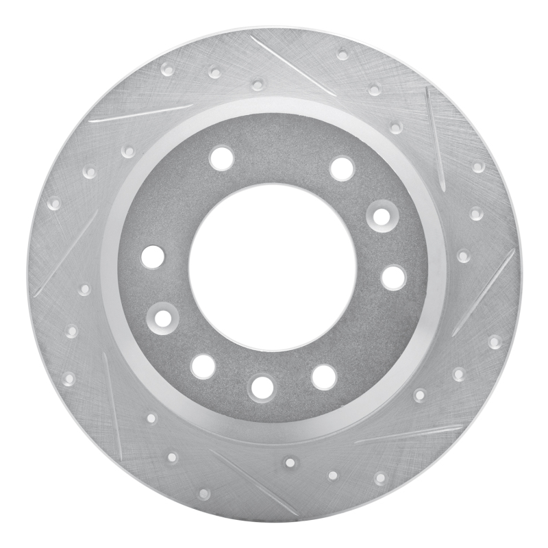Picture of R1 06-14 Hyundai Entourage Rear Right Drilled & Slotted Silver Brake Rotor