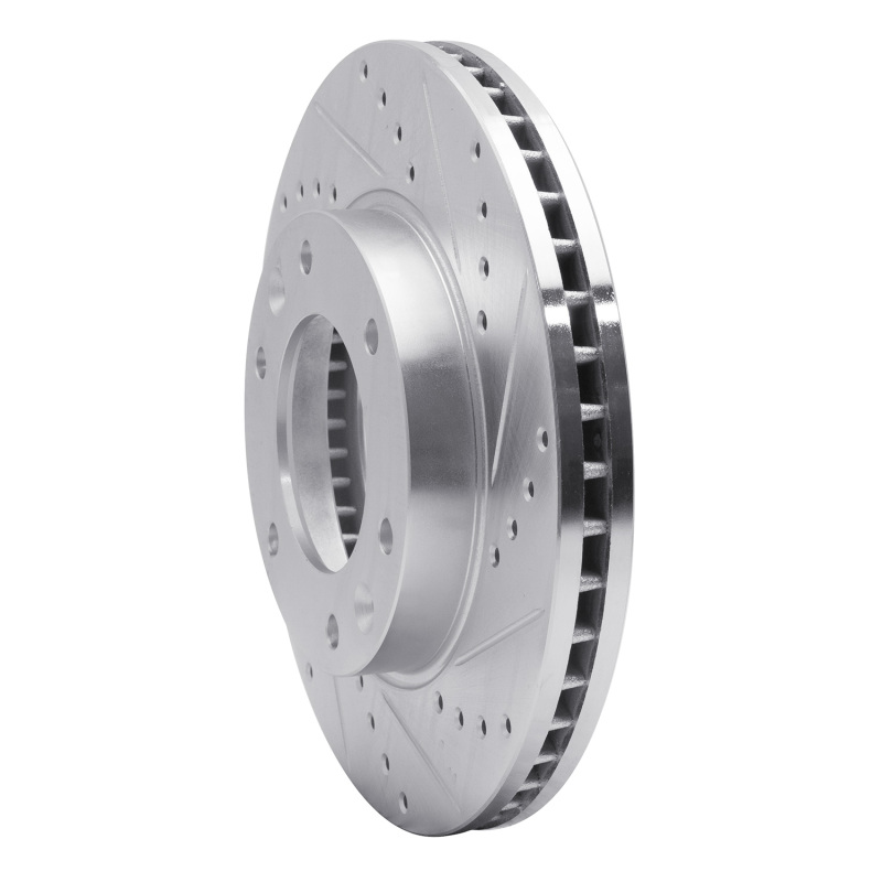 Picture of R1 06-14 Hyundai Entourage Front Right Drilled & Slotted Silver Brake Rotor
