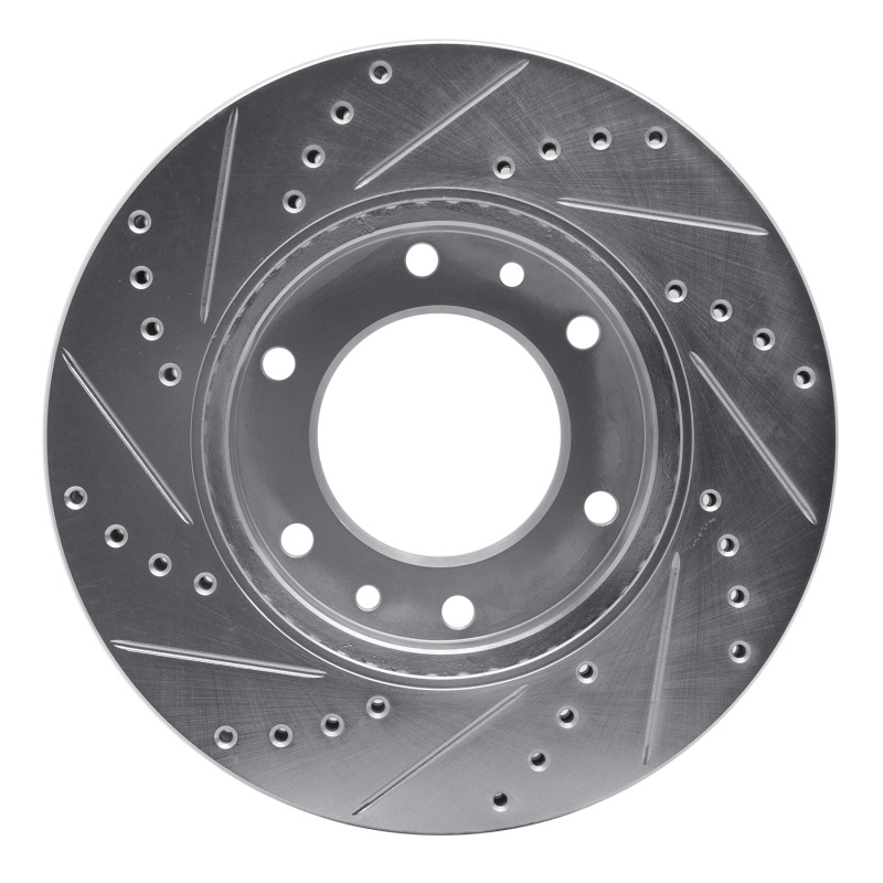 Picture of R1 06-14 Hyundai Entourage Front Right Drilled & Slotted Silver Brake Rotor