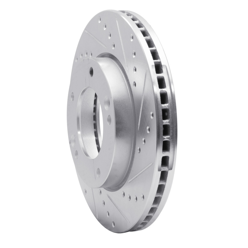 Picture of R1 07-09 Kia SORENTO Front Right Drilled & Slotted Silver Brake Rotor